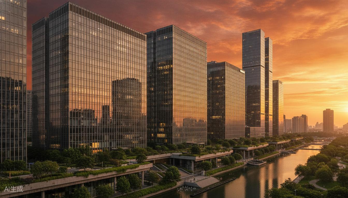 现代城市商务建筑群